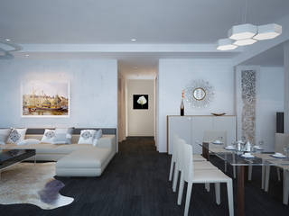 Thiết kế nội thất căn hộ Masteri quận 2- anh Chiến, AN PHÚ DESIGN & BUILD AN PHÚ DESIGN & BUILD
