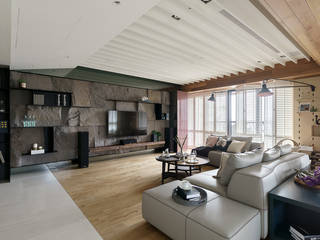 House of white forest, 千綵胤空間設計 千綵胤空間設計 Scandinavian style living room