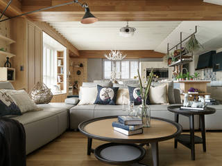 House of white forest, 千綵胤空間設計 千綵胤空間設計 Scandinavian style living room