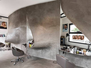 Hair Salon Interior, Nyxo Visionary Design Nyxo Visionary Design Paredes y pisos industriales