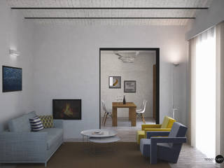 Casa AP, Spazio Tipo Spazio Tipo Moderne Wohnzimmer Holz Weiß