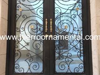 Puerta de Entrada Principal con Forja, Hierro Ornamental de Puebla Hierro Ornamental de Puebla ประตู เหล็ก