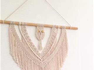 TAPIZ MACRAME BÚHO, ATIPIK ATIPIK Phòng ngủ phong cách mộc mạc Bông Red