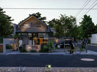 Koffie Me - Coffe Shop Mr. Yoyok - Kebumen, Jawa Tengah, Rancang Reka Ruang Rancang Reka Ruang Terrace house Concrete