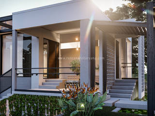 BDY House - Rumah Bapak Budi - Tasikmalaya, Jawa Barat, Rancang Reka Ruang Rancang Reka Ruang 일세대용 주택 콘크리트