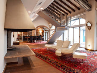 Una villa in città | 350 MQ, Studio d'Arc - Architetti Studio d'Arc - Architetti Ruang Keluarga Klasik
