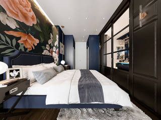 Ideo Q สยาม-ราชเทวี คอนโด, Bcon Interior Bcon Interior Eclectic style bedroom