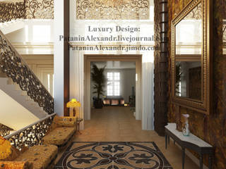 Hall. Холл., Patanin Luxury Design Patanin Luxury Design Pasillos, vestíbulos y escaleras clásicas