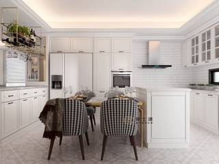 純粹美式, 鼎士達室內裝修企劃 鼎士達室內裝修企劃 Built-in kitchens Marble White
