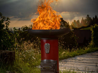 Outdoor- Feuerstellen by Perler Ofen GmbH, Perler Ofen GmbH Perler Ofen GmbH Сад каміння Метал Різнокольорові
