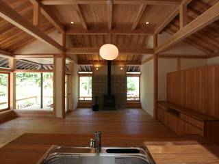 北軽井沢の別荘, 北村建築設計事務所 北村建築設計事務所 Modern living room