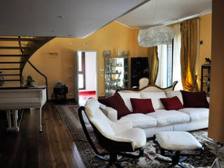 Una Casa in Brianza | 270 MQ, Studio d'Arc - Architetti Studio d'Arc - Architetti Ruang Keluarga Klasik Yellow