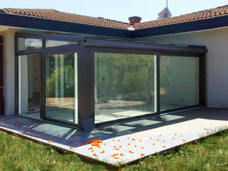 VERANDA, Finextra Finextra Modern style conservatory Glass