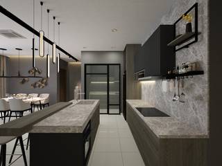 Moulmein Rise, L7 Interior Design L7 Interior Design مطبخ