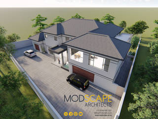 A Modern House Design in Kyalami, Johannesburg, Modscape Architects Modscape Architects Nowoczesne domy