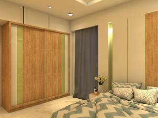 2 BHK Budgeted Project, The D'zine Studio The D'zine Studio Minimalist bedroom Plywood