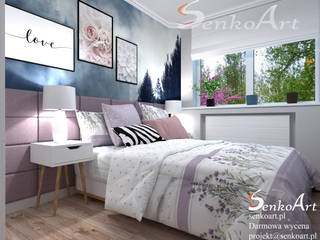 Nowoczesny Projekt Sypialni , Senkoart Design Senkoart Design Kleines Schlafzimmer Pink