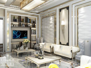 Living room design in Dubai, Algedra Interior Design Algedra Interior Design Salas de estilo moderno