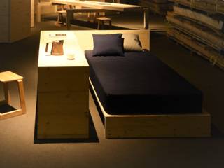 入れる「匣」から、入る「箱」へ。「机ベッド」, 株式会社 大雪木工 株式会社 大雪木工 Asian style bedroom Wood Wood effect