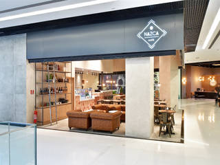 Nazca Café, Shopping Parque da Cidade, AVR Studio Arquitetura AVR Studio Arquitetura Commercial spaces