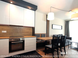 Mieszkanie pod wynajem przy Matecznym w Krakowie, MAXDESIGNER MAXDESIGNER Kitchen units MDF