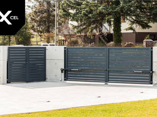 Simply Concrete. Nowoczesne ogrodzenie z betonu i aluminium, XCEL Fence XCEL Fence สวนหน้าบ้าน