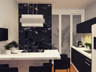 Projeto KRN, HPaleari Arquitetura HPaleari Arquitetura Small kitchens Marble