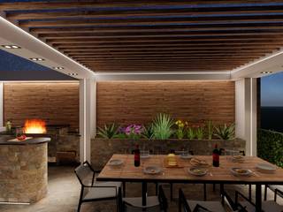 Terrazza Paz, MO.D'A MO.D'A Balcone, Veranda & Terrazza in stile moderno Legno Effetto legno