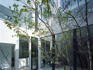 開放感あるコートハウス/Courthouse in Kawachi-Nagano, 藤原・室 建築設計事務所 藤原・室 建築設計事務所 Jardines modernos