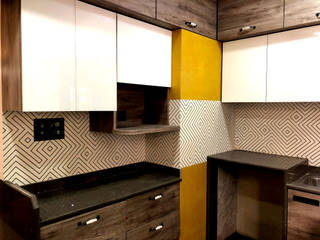 Nature's Residence, Studio Dezeinmatics Studio Dezeinmatics Small kitchens Tiles