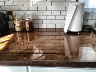 Kitchen Epoxy Countertops, Tonic Interiors Tonic Interiors Вбудовані кухні Мідь / Бронза / Латунь