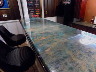 Bar Epoxy Countertops, Tonic Interiors Tonic Interiors Ruang Keluarga Klasik