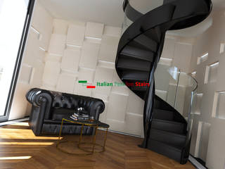 Scala a chiocciola elicoidale Astrale T-E-Glass, Italian Fashion Stairs Italian Fashion Stairs Treppe
