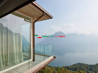 Ringhiera ,Balaustra o Balconata Mod.T-E-Glass, Italian Fashion Stairs Italian Fashion Stairs Balcony
