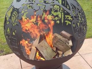 The British Countryside Spherical Fire Pit, Logi Engineering Limited Logi Engineering Limited Jardines de estilo rural Hierro/Acero