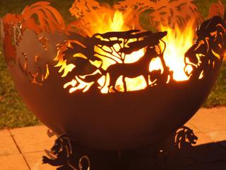The Lions Design Fire Bowl, Logi Engineering Limited Logi Engineering Limited Jardines de estilo colonial Hierro/Acero