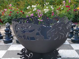 The Lions Design Fire Bowl, Logi Engineering Limited Logi Engineering Limited Jardines de estilo colonial Hierro/Acero