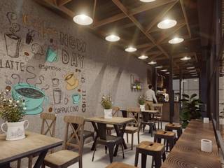 Desain Coffee Shop Tulodo Depok, PT NUSA MULTI DIMENSI PT NUSA MULTI DIMENSI Casas unifamiliares