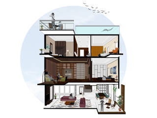 Sea Link View - Pent House In Mumbai, Studio EMERGENCE Studio EMERGENCE 長屋