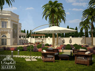 تصميم لاندسكيب فيلا في مدينة أبوظبي , Algedra Interior Design Algedra Interior Design حديقة