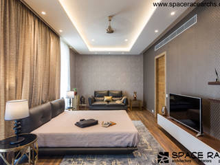CONTEMPORARY ABODE BY SPACE RACE ARCHITECTS, SPACE RACE ARCHITECTS SPACE RACE ARCHITECTS Minimalist bedroom