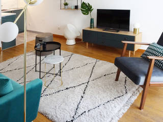 31 m2 - Paris 14e, Sandrine Carré Sandrine Carré Scandinavian style living room