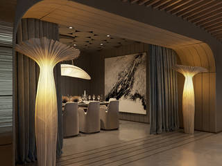 Стилистическая концепция ресторана «Платина +», ICON DESIGN STUDIO ICON DESIGN STUDIO Commercial spaces Wood Wood effect