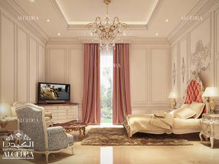 Luxury bedroom design in Abu Dhabi, Algedra Interior Design Algedra Interior Design Bedroom