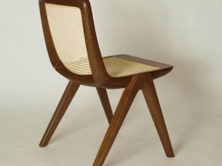 Ein Stuhl aus Massivholz und Wiener Geflecht, Holzarbeiten André Findeisen Holzarbeiten André Findeisen Skandinavische Esszimmer Holz