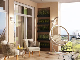 Квартира в стиле Soleray в Ялте., IvE-Interior IvE-Interior Balcone