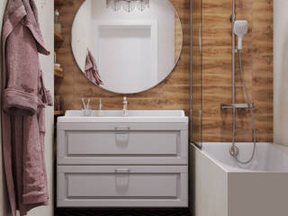 "Чувство и логика" квартира, MK-design studio MK-design studio Phòng tắm phong cách chiết trung Gỗ Wood effect