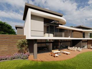 Ultra modern curving residence, FRANCOIS MARAIS ARCHITECTS FRANCOIS MARAIS ARCHITECTS Modern houses