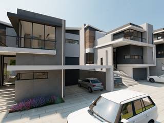 Ultra modern townhouse complex, FRANCOIS MARAIS ARCHITECTS FRANCOIS MARAIS ARCHITECTS Modern home