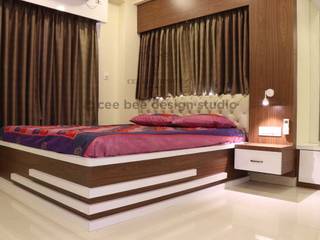 Beautiful Contemporary Indian Apartment Design, Cee Bee Design Studio Cee Bee Design Studio Modern style bedroom